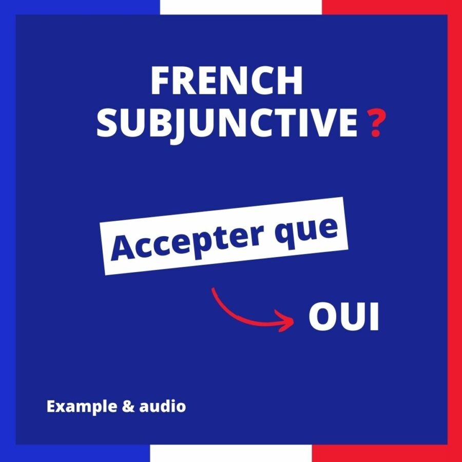 Accepter que French subjunctive