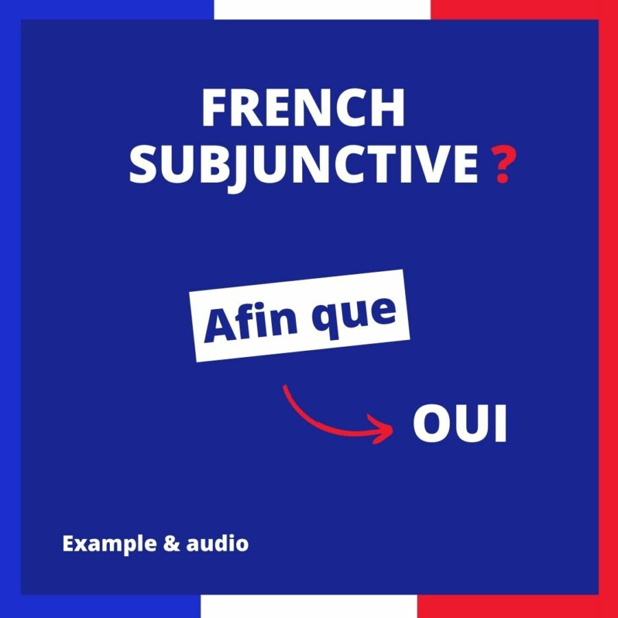 Afin que French Subjunctive