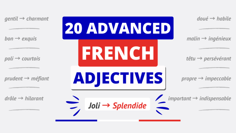 20 Advanced French Adjectives - French Online Language Courses | The ...