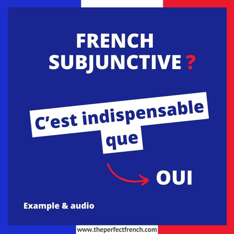 Il est indispensable que French Subjunctive