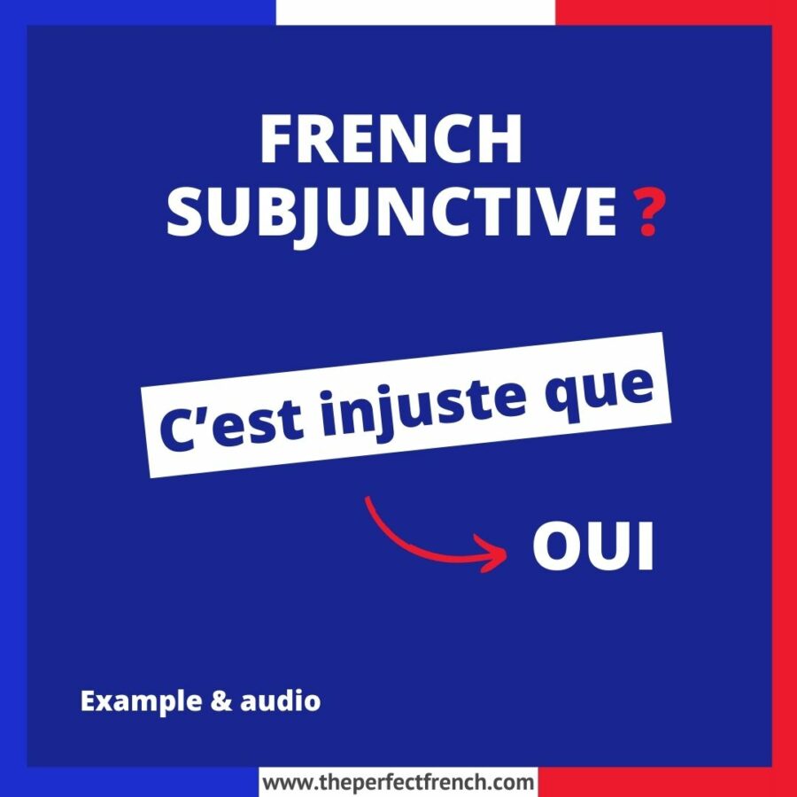 Il est injuste que French Subjunctive