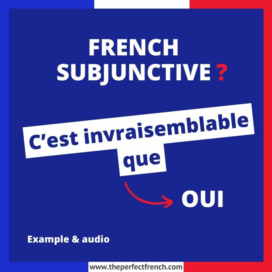 Il est invraisemblable que French Subjunctive