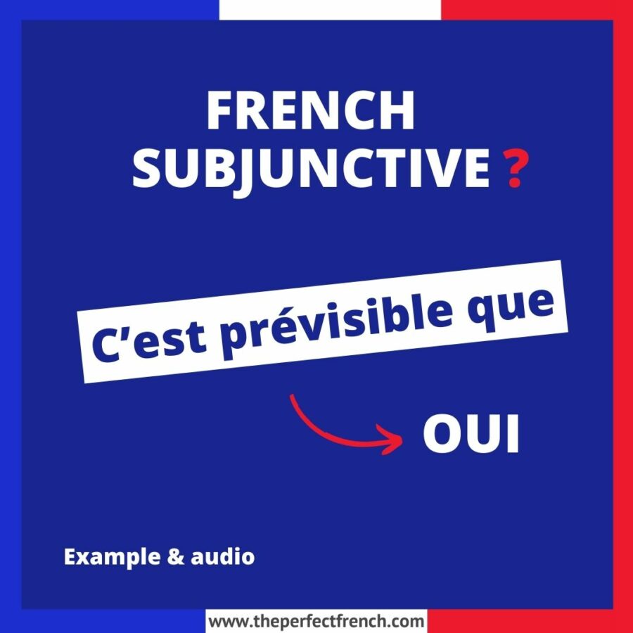 Il est prévisible que French Subjunctive