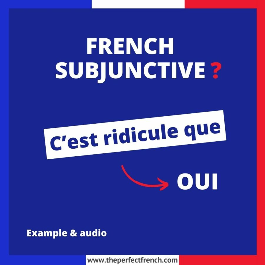 Il est ridicule que French Subjunctive