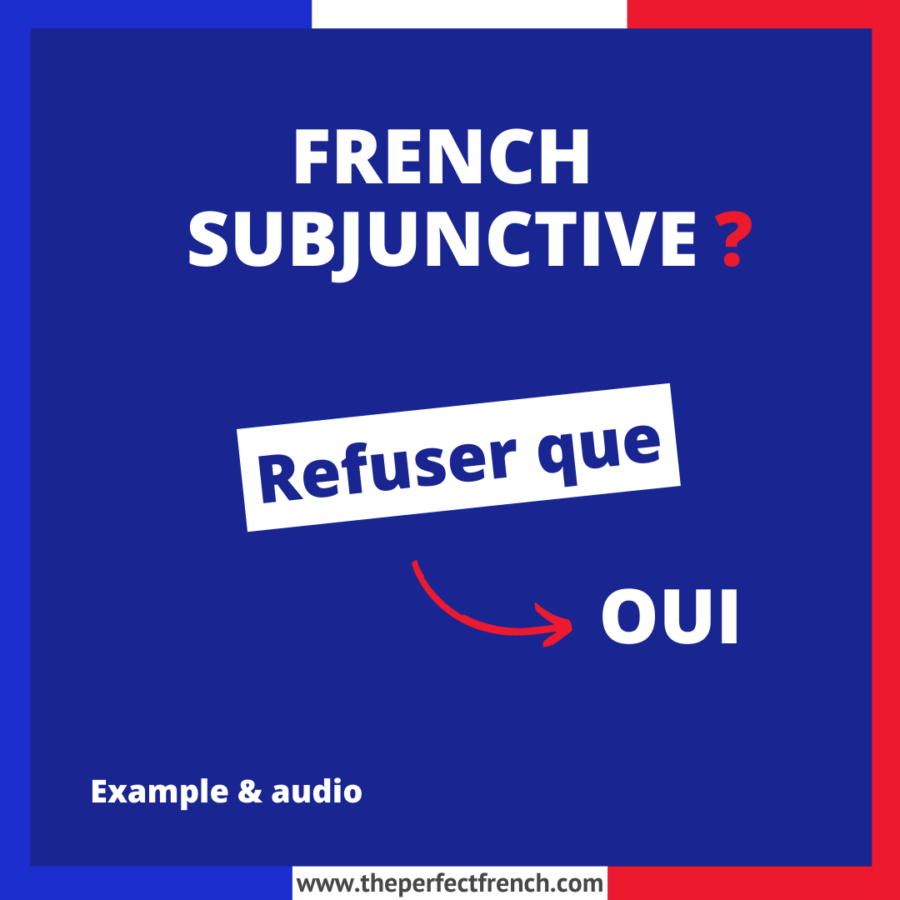 Refuser que French Subjunctive