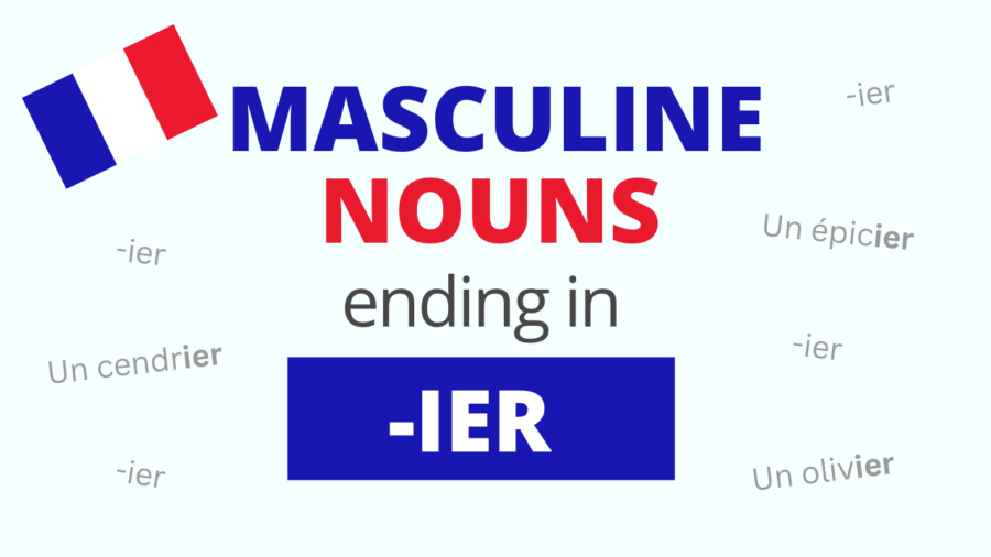 French Masculine Nouns Ending in IER