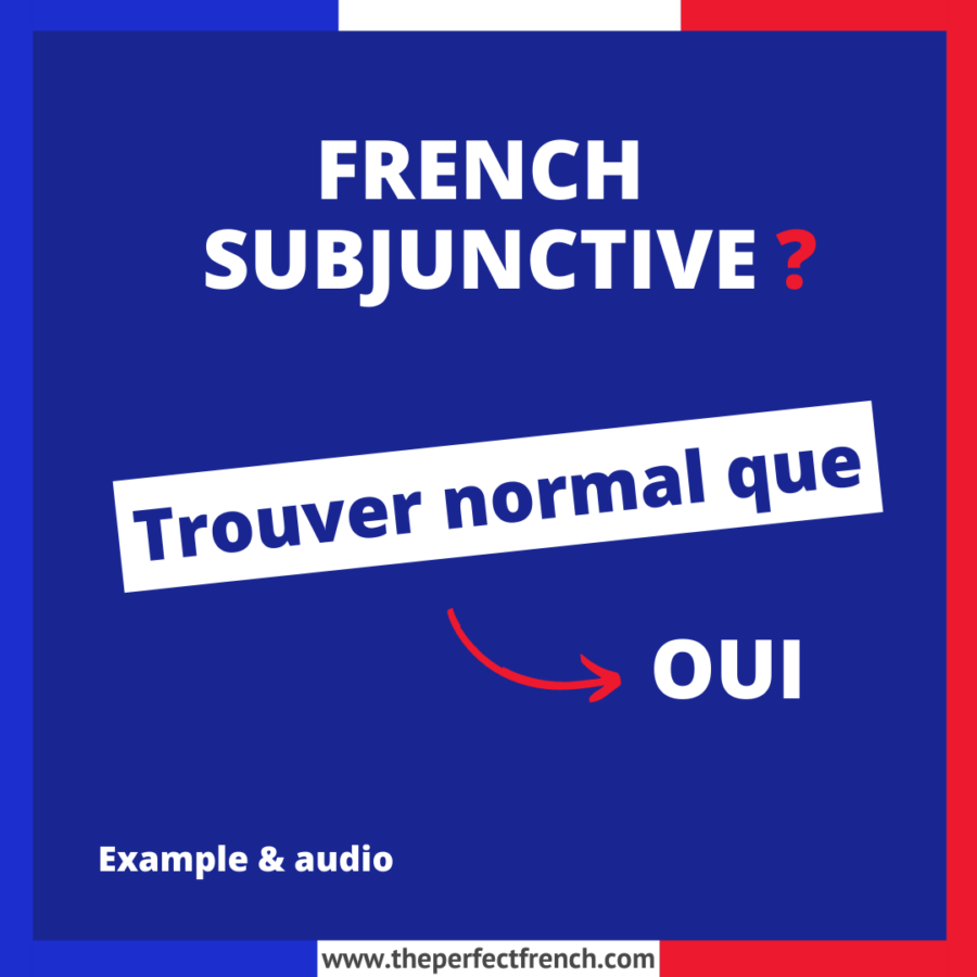 Trouver normal que French Subjunctive