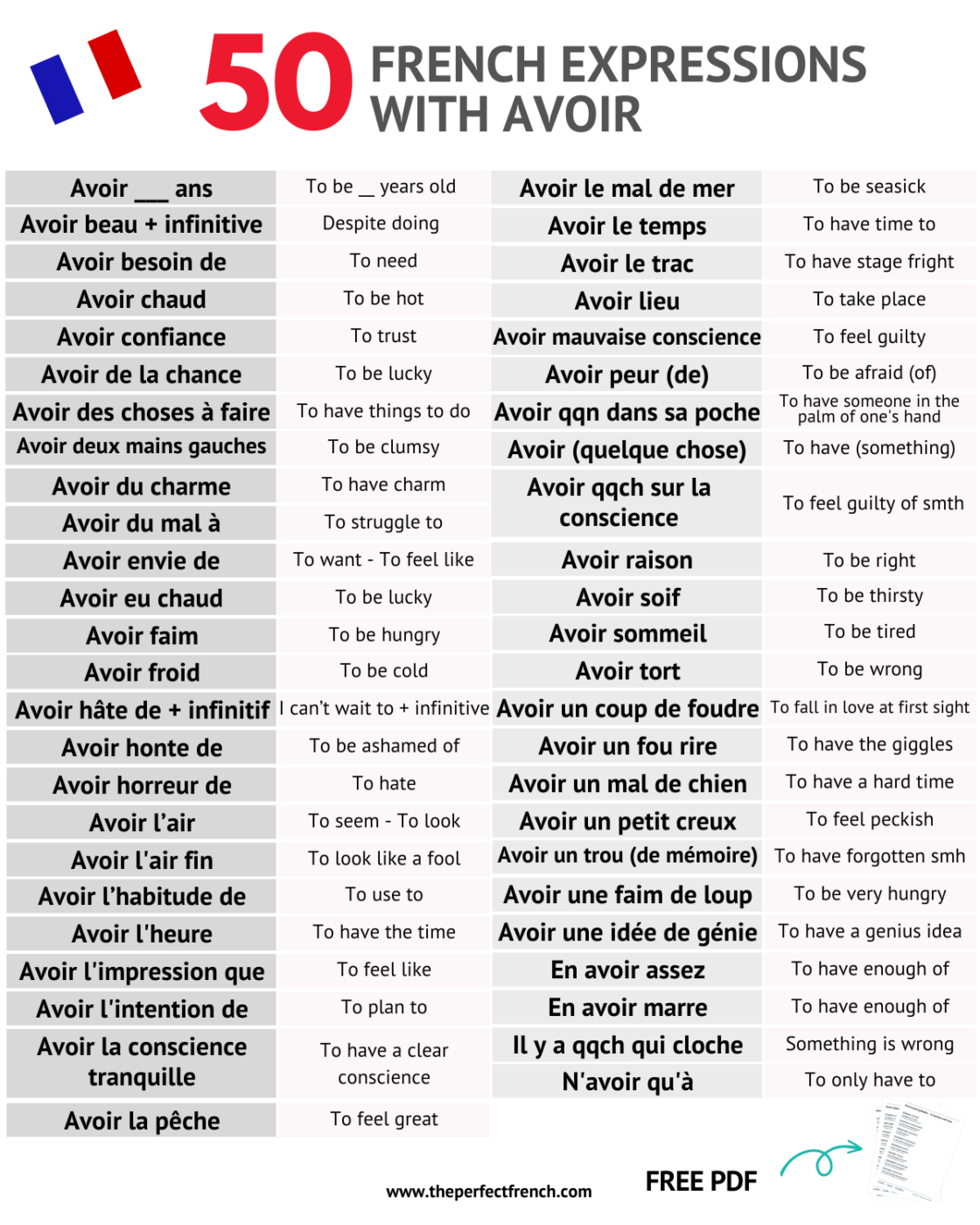 50-French-Expressions-with-Avoir