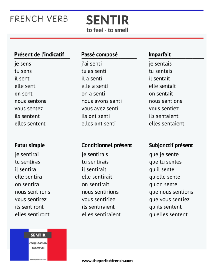 Sentir Conjugation of Sentir To Feel To Smell