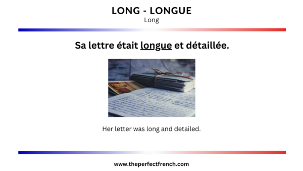 Longated Language French Word of the Day - Long - Longue (Long) - French Online Language ...