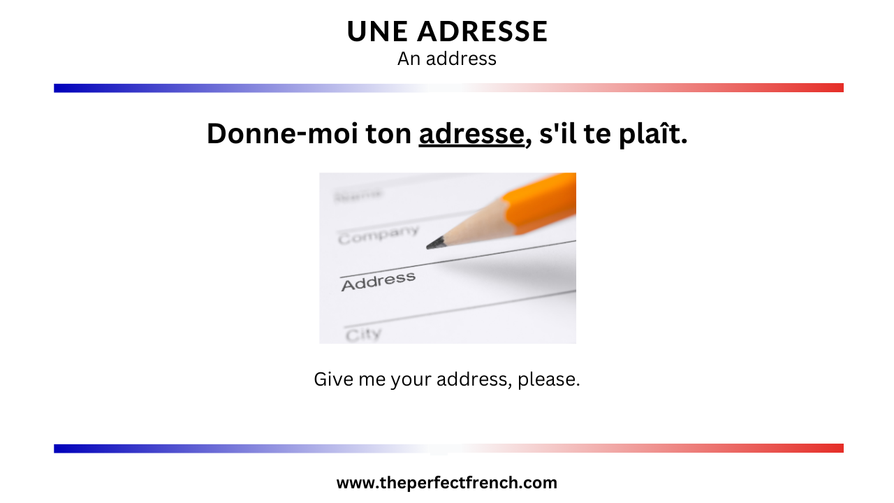 French Word of the Day - Une adresse (An Address) - French Online ...