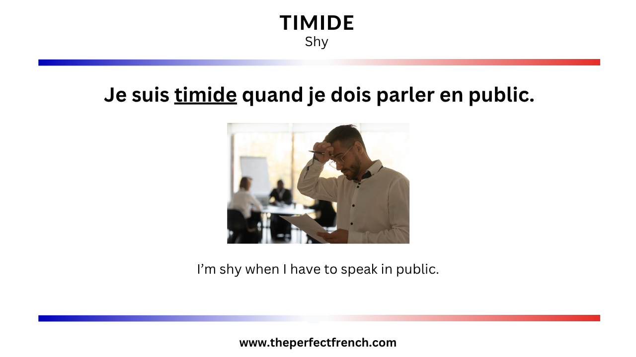 Timidee French Word of the Day - Timide (Shy) - French Online Language Courses ...
