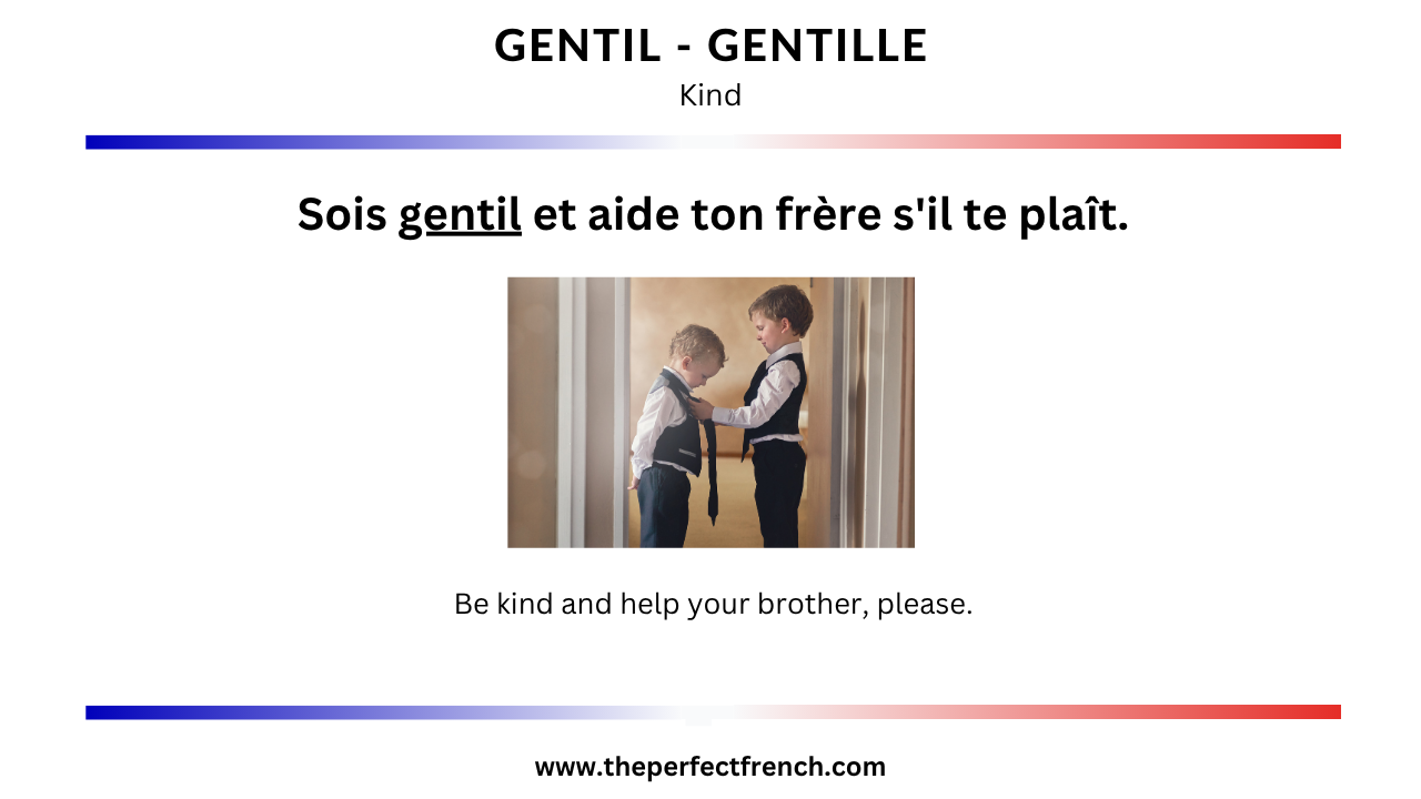 c est très gentil ou gentille